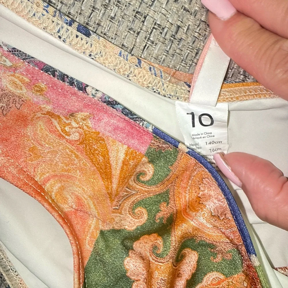 Zimmermann Girls Multicolor Paisley Two-Piece Bikini